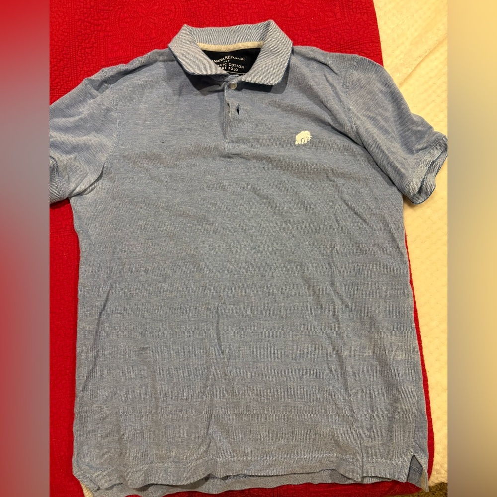 Banana Republic Light Blue Polo Shirt